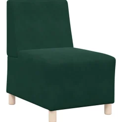 vidaXL Modulaire bank zonder armleuningen donkergroen 55 cm fluweel