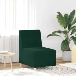 vidaXL Modulaire bank zonder armleuningen donkergroen 55 cm fluweel