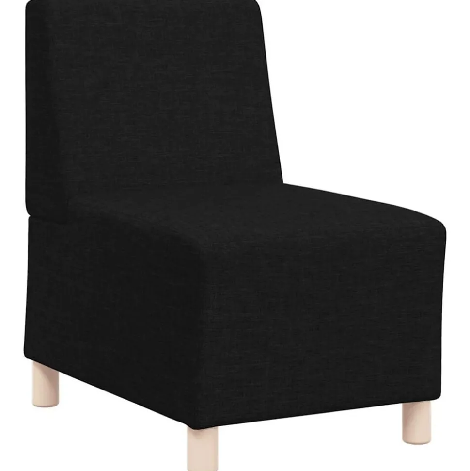 vidaXL Modulaire bank zonder armleuningen zwart 55 cm stof