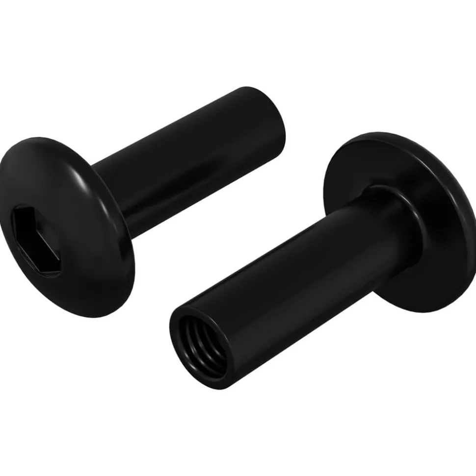 vidaXL Moffenmoeren 2 pcs Zwart M4 x 14,5 mm Metaal
