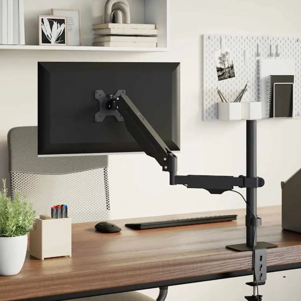 vidaXL Monitor-armbeugel 27 inch scherm gasveer 10 kg