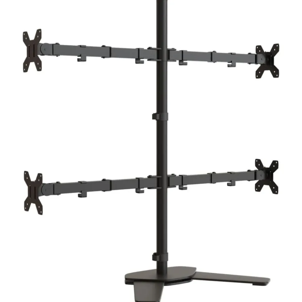 vidaXL Monitorbeugel VESA 75/100 mm zwart staal