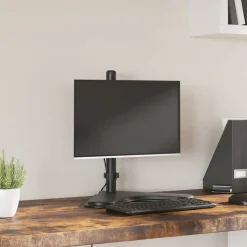 vidaXL Monitorbeugel VESA 75/100 mm zwart staal