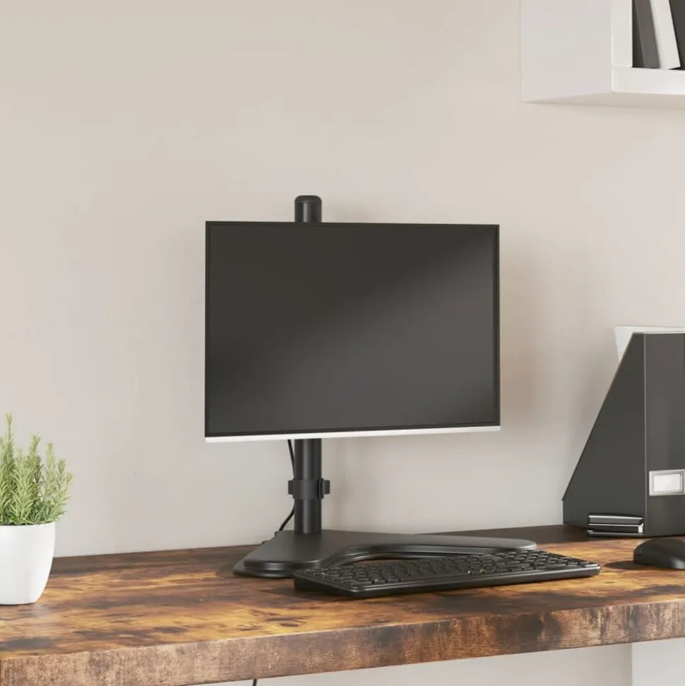 vidaXL Monitorbeugel VESA 75/100 mm zwart staal