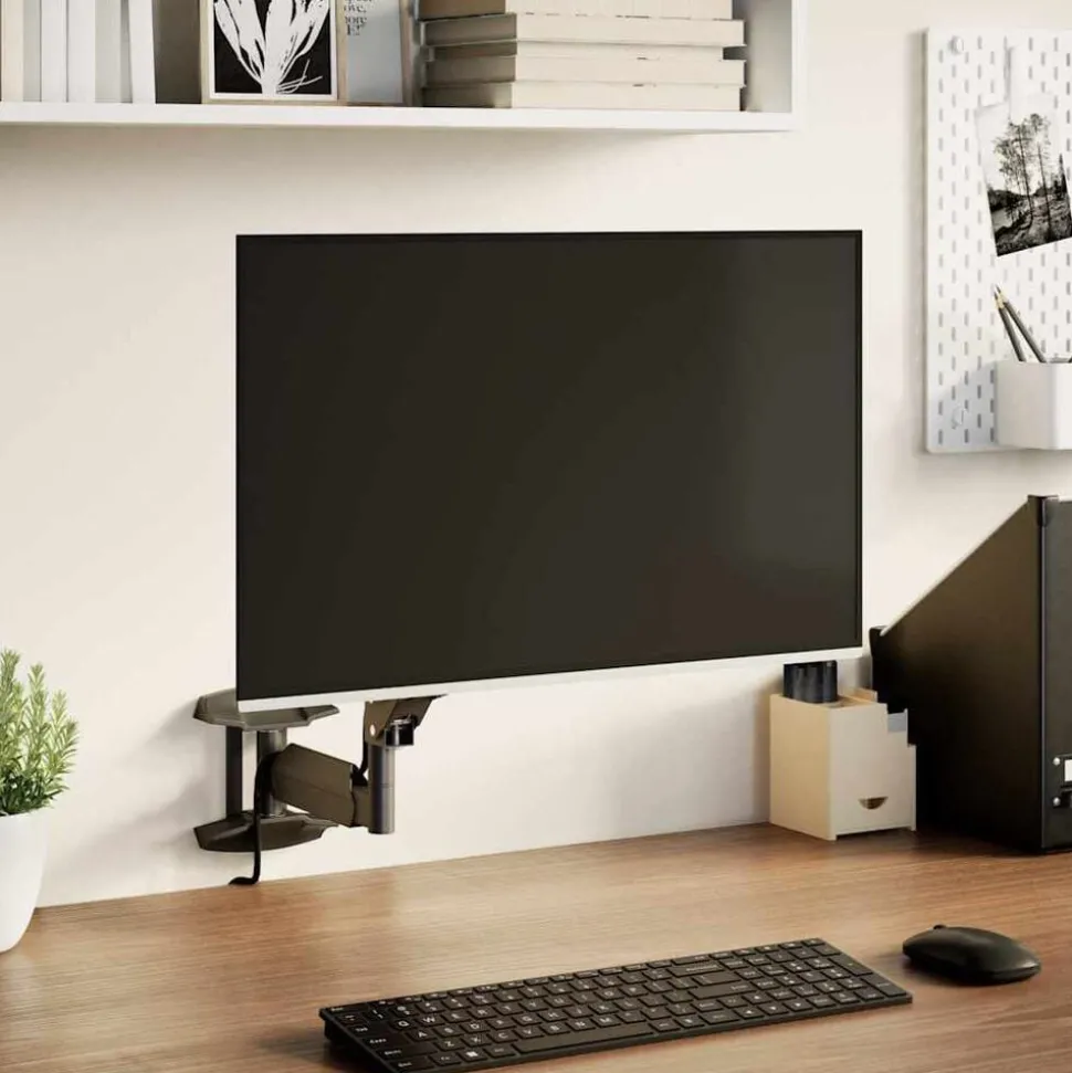 vidaXL Monitor-muurbeugel 27 inch scherm gasveer 10 kg