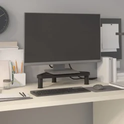vidaXL Monitorstandaard hoek 49x28x10,5 cm zwart
