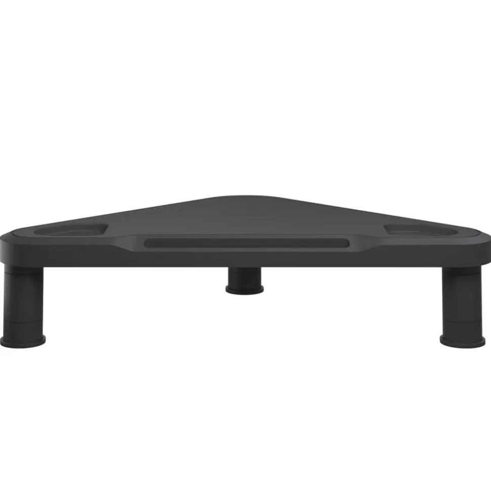 vidaXL Monitorstandaard hoek 49x28x10,5 cm zwart