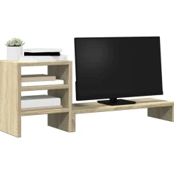 vidaXL Monitorstandaard met bureau-organizer bewerkt hout sonoma eiken