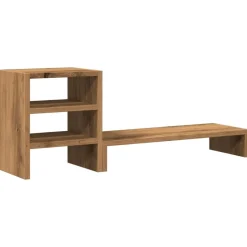 vidaXL Monitorstandaard met bureau-organizer hout artisanaal eiken