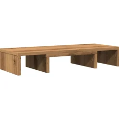 vidaXL Monitorstandaard verstelbaar 60x24x10,5cm hout artisanaal eiken