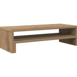 vidaXL Monitorstandaard 54x22x15 cm bewerkt hout artisanaal eikenkleur