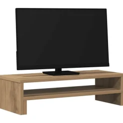 vidaXL Monitorstandaard 54x22x15 cm bewerkt hout artisanaal eikenkleur