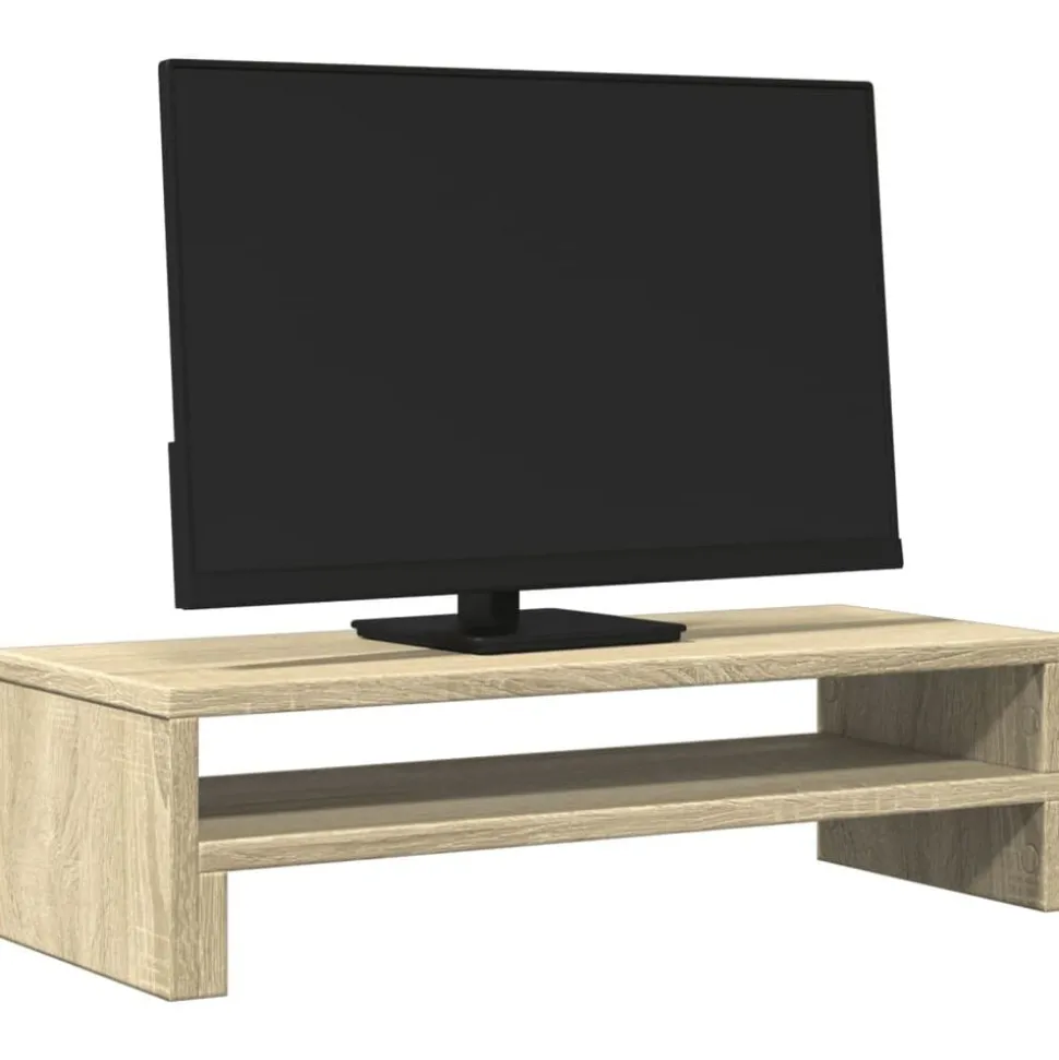 vidaXL Monitorstandaard 54x22x15 cm bewerkt hout sonoma eikenkleurig