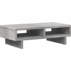vidaXL Monitorstandaard 50x27x15 cm bewerkt hout betongrijs