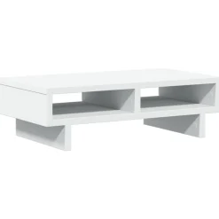 vidaXL Monitorstandaard 50x27x15 cm bewerkt hout wit