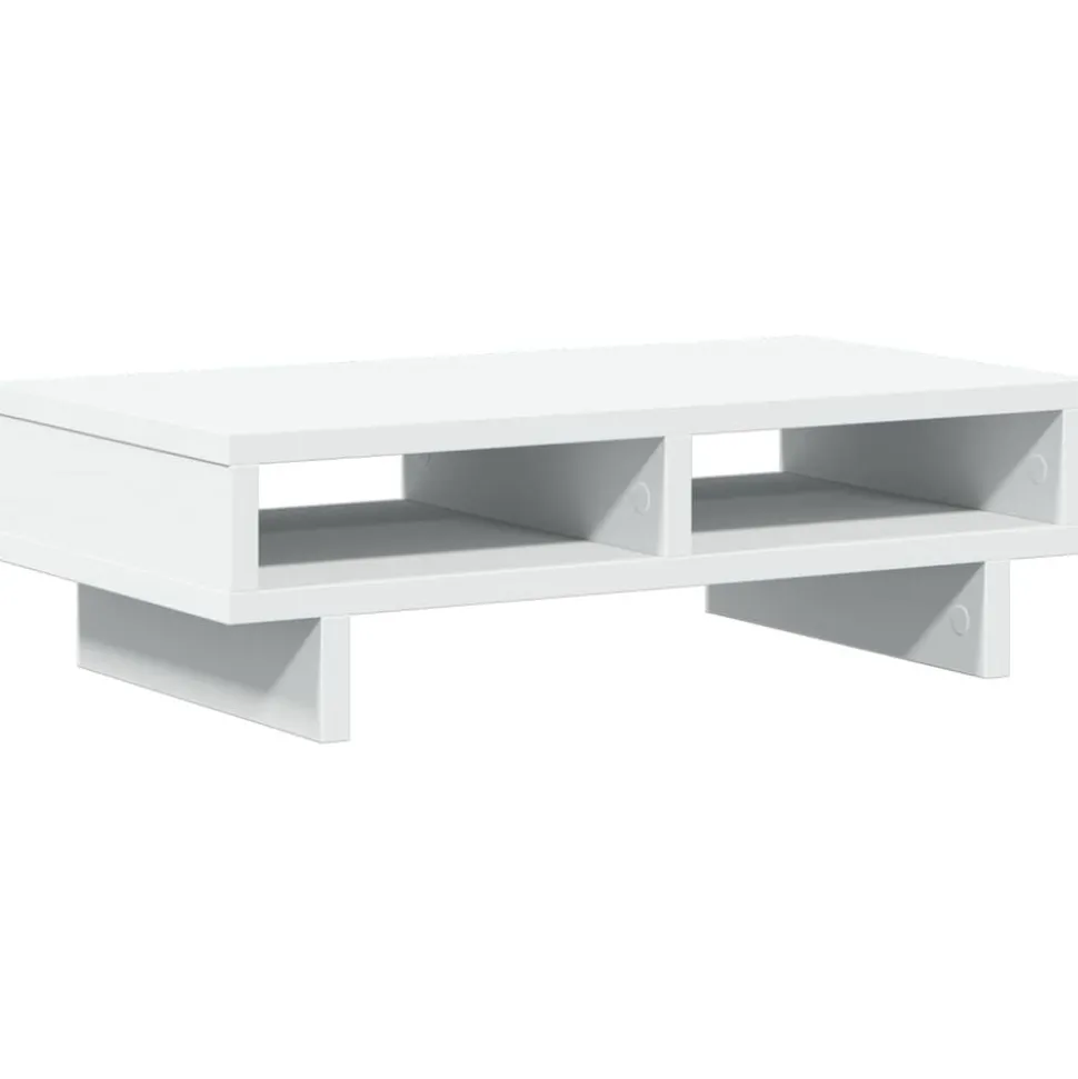 vidaXL Monitorstandaard 50x27x15 cm bewerkt hout wit