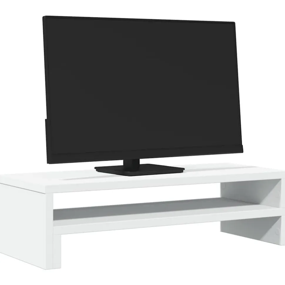 vidaXL Monitorstandaard 54x22x15 cm bewerkt hout wit