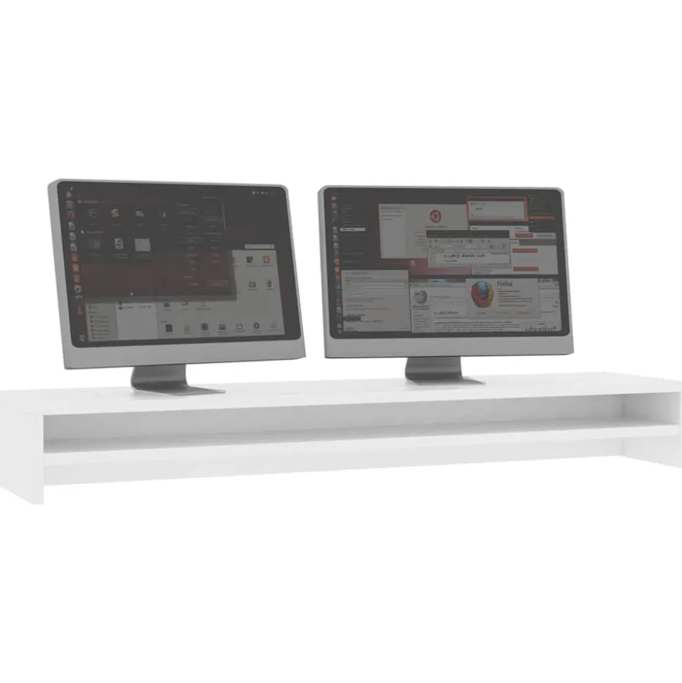 vidaXL Monitorstandaard 100x24x13 cm bewerkt hout wit