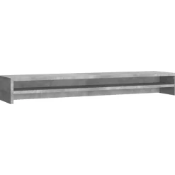 vidaXL Monitorstandaard 100x24x13 cm bewerkt hout betongrijs