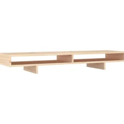 vidaXL Monitorstandaard 100x27x14 cm massief grenenhout