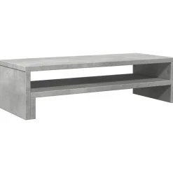 vidaXL Monitorstandaard 54x22x15 cm bewerkt hout betongrijs