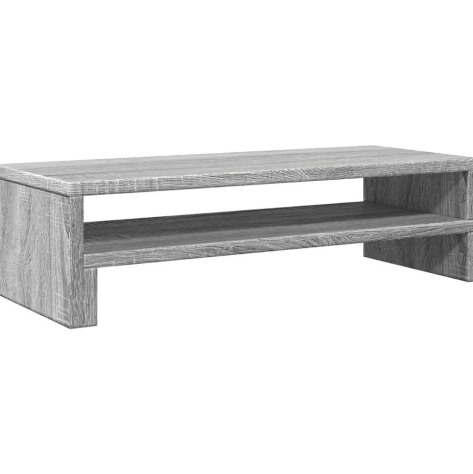 vidaXL Monitorstandaard 54x22x15 cm bewerkt hout grijs sonoma eiken