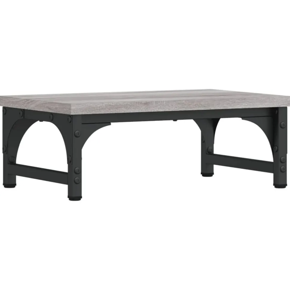 vidaXL Monitorstandaard 37x23x14 cm bewerkt hout grijs sonoma eiken