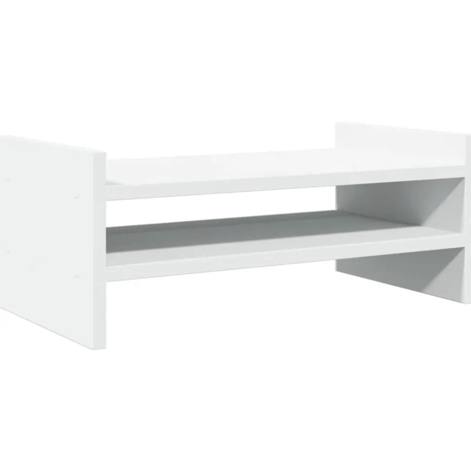 vidaXL Monitorstandaard 50x27x20 cm bewerkt hout wit