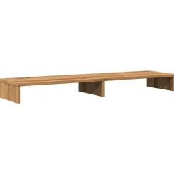 vidaXL Monitorstandaard 100x27x10 cm bewerkt hout artisanaal eiken