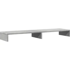 vidaXL Monitorstandaard 100x27x10 cm bewerkt hout betongrijs
