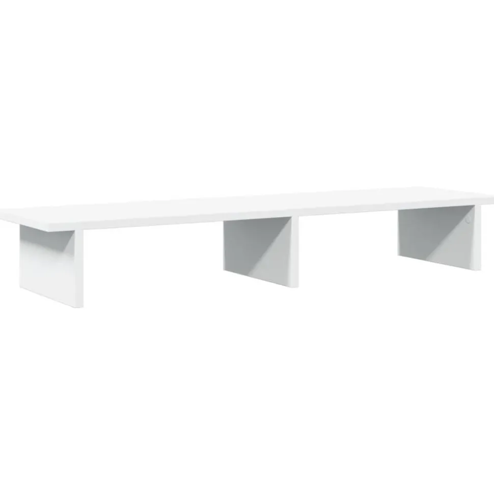 vidaXL Monitorstandaard 100x27x15 cm bewerkt hout wit