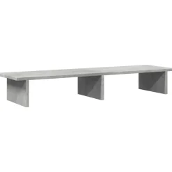 vidaXL Monitorstandaard 100x27x15 cm bewerkt hout betongrijs