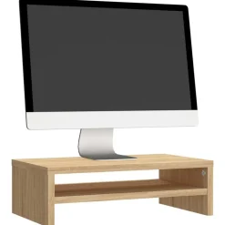 vidaXL Monitorstandaard 42x24x13 cm bewerkt hout sonoma eikenkleurig