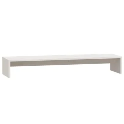 vidaXL Monitorstandaard 100x27x15 cm massief grenenhout wit
