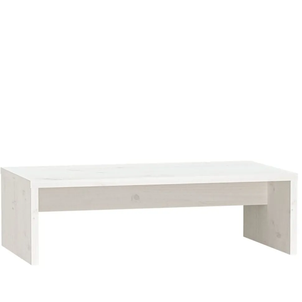 vidaXL Monitorstandaard 50x27x15 cm massief grenenhout wit
