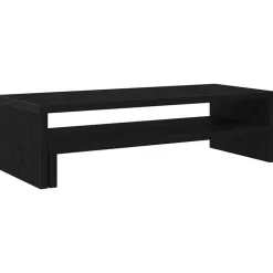 vidaXL Monitorstandaard Zwart Eiken 54x22x15 cm Bewerkt Hout