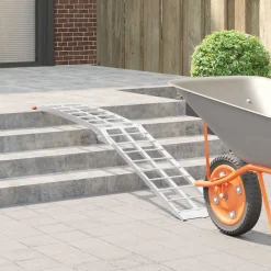 vidaXL Motorfietshelling Zilver 180 x 28 x 5 cm Aluminium