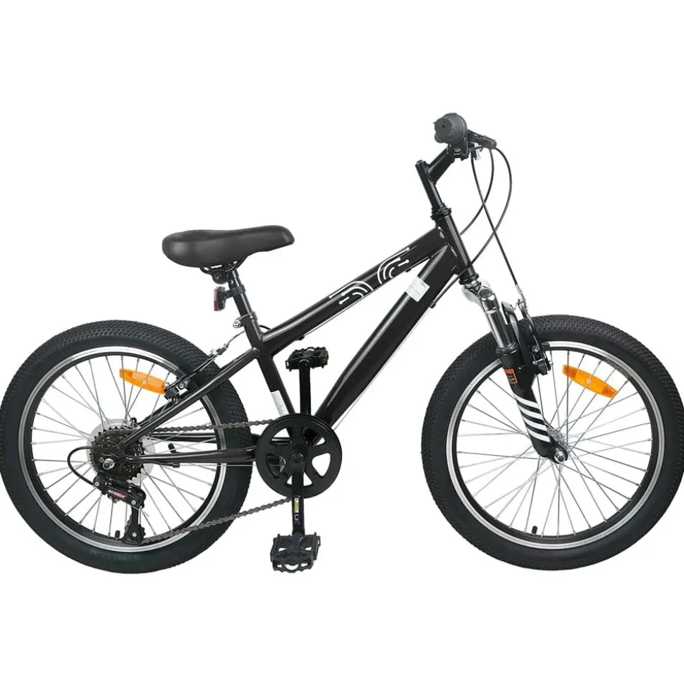 vidaXL Mountainbike 20 Inch 6-Speed voor 5-8 jaar oud Zwart