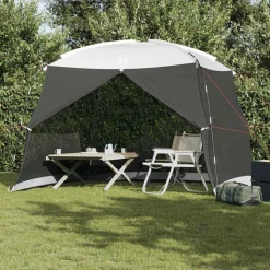 vidaXL Muskietentent Grijs 320 x 320 x 218 cm Polyester en Glasvezel