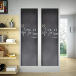 vidaXL Muursticker krijtbord 2 rollen met krijtjes 0,45x2 m