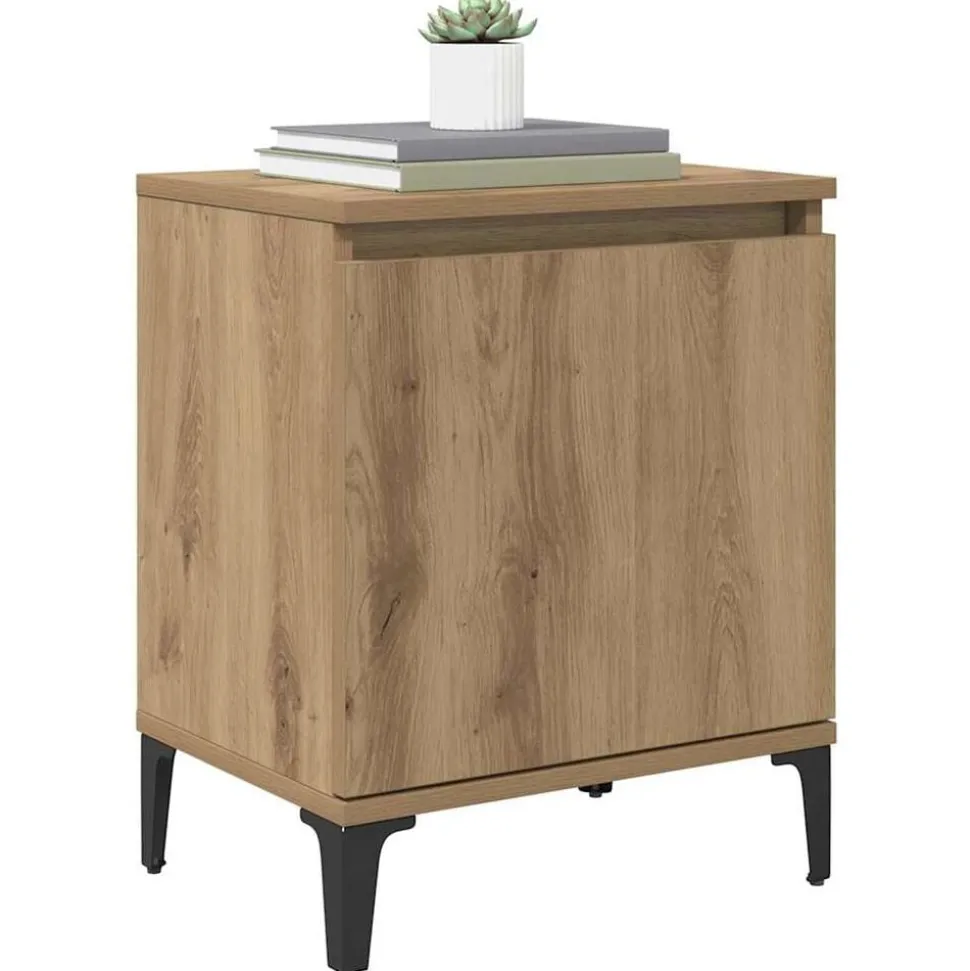 vidaXL Nachtkastje Artisan Eiken 40 x 30 x 50 cm Bewerkt hout