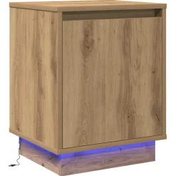vidaXL Nachtkastje Artisan Eiken 39 x 34,5 x 50 cm Bewerkt hout
