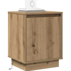 vidaXL Nachtkastje Artisan Eiken 39 x 34,5 x 50 cm Bewerkt hout