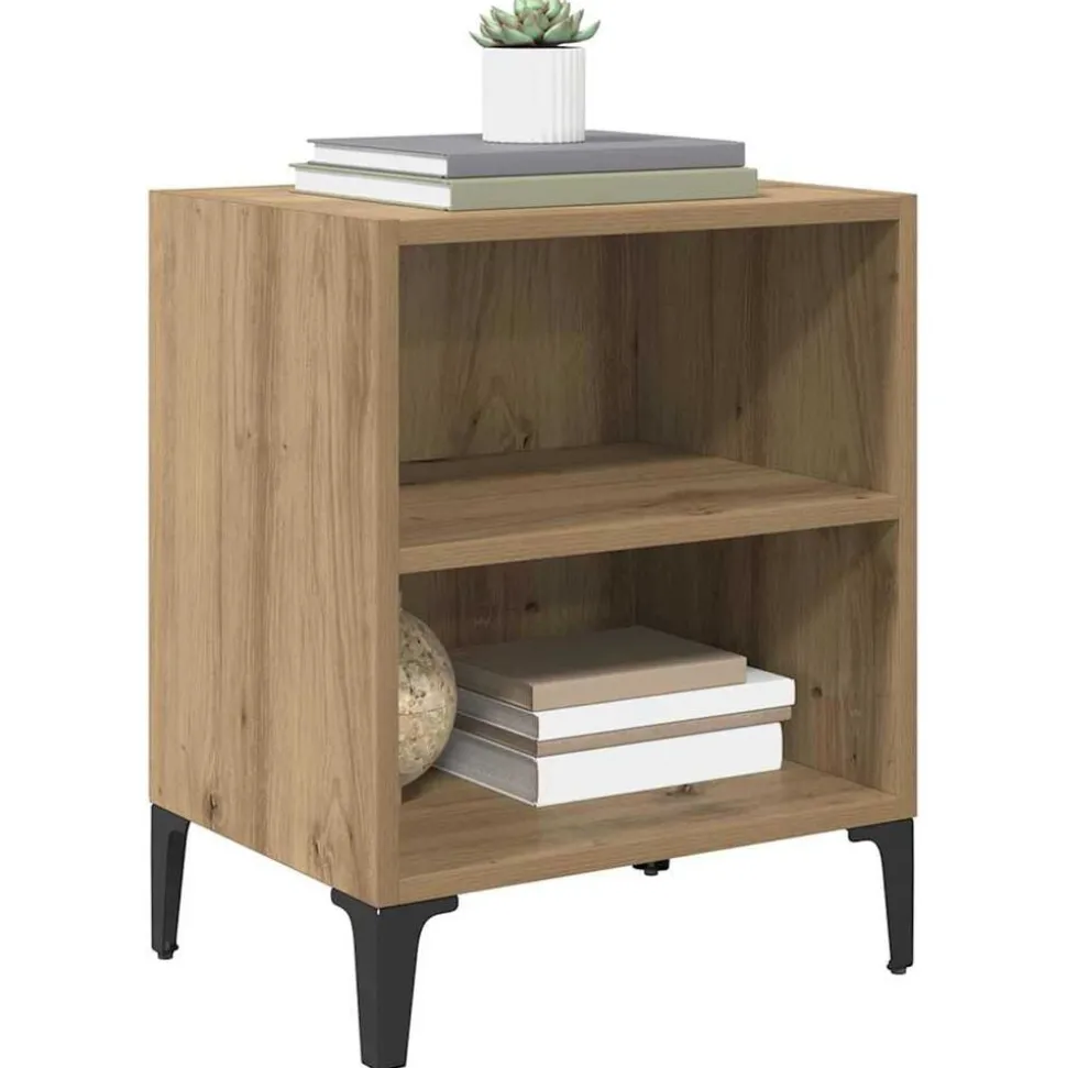 vidaXL Nachtkastje Artisan Eiken 40 x 30 x 50 cm Bewerkt hout