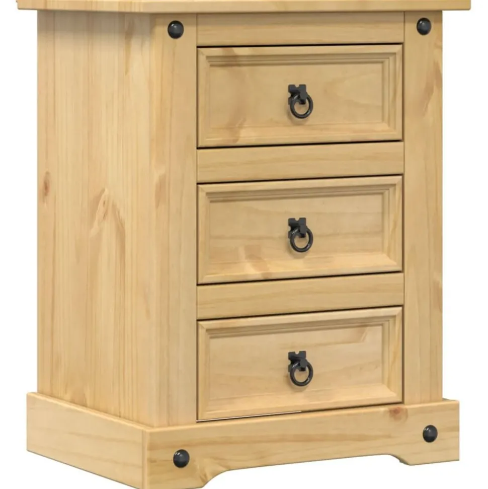 vidaXL Nachtkastje Corona 53x39x66 cm massief grenenhout