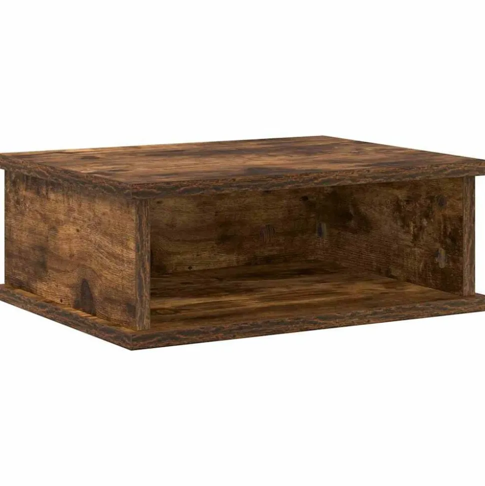 vidaXL Nachtkastje Gerookt eiken 40 x 31 x 15 cm Bewerkt hout