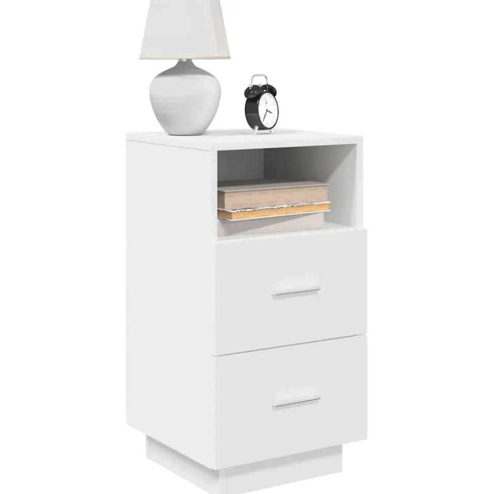 vidaXL Nachtkastje met 2 lades 36x36x68 cm wit