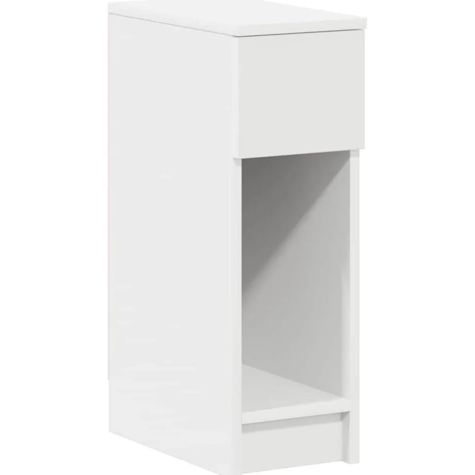 vidaXL Nachtkastje met lade 20x36x60 cm wit