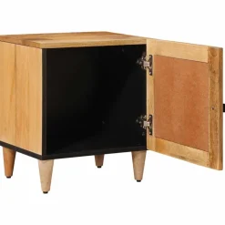 vidaXL Nachtkastje Naturel 40 x 33,5 x 46 cm Massief Mango Hout