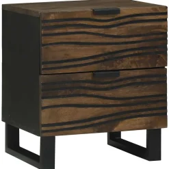 vidaXL Nachtkastje Walnotenhout 40 x 33 x 46 cm Massief acaciahout